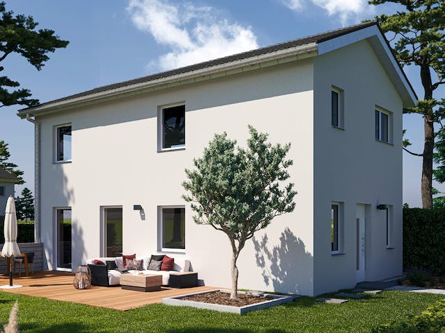 Massivhaus ICON S Einfamilienhaus mit Satteldach von Dennert Massivhaus Ausbauhaus ab 226300€, Außenansicht 1