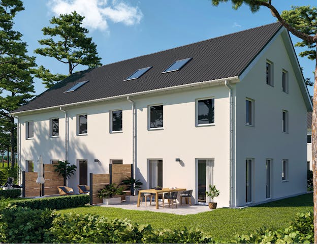 Modernes Reihenhaus mit Satteldach