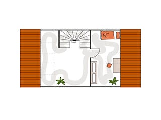 Massivhaus ICON S Reihenhaus mit Satteldach von Dennert Massivhaus - Mehrfamilien-, Reihen- & Doppelhaus, Grundriss 3