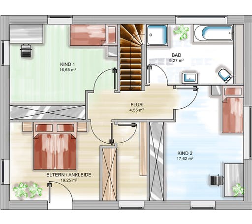 ICON 3+ City mit Flachdach Floorplan 2