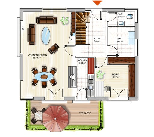 Dennert ICON 3+ City m. SD Floorplan 1