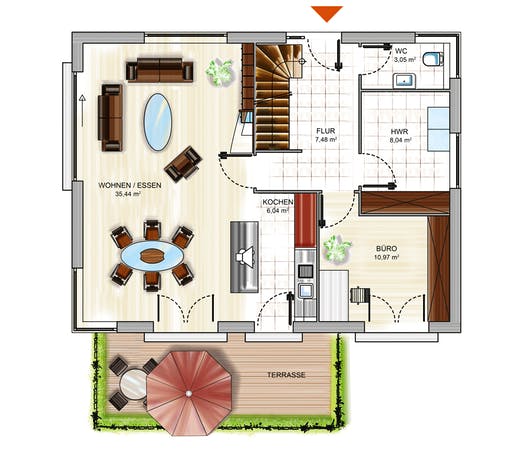 Dennert ICON 3+ City m. WD Floorplan 1