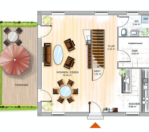 Dennert ICON 3 City mit Walmdach Floorplan 1