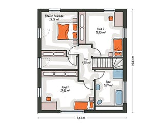 Massivhaus ICON 3+ City mit Flachdach von Dennert Massivhaus Ausbauhaus ab 283200€, Cubushaus Grundriss 2