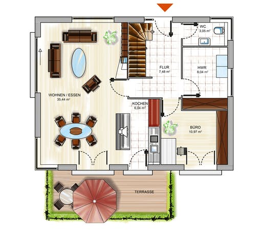 Dennert ICON 3+ m. SD Floorplan 1