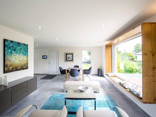 Massivhaus ICON 3 mit Satteldach von Dennert Massivhaus Ausbauhaus ab 226600€, Satteldach-Klassiker Innenansicht 2