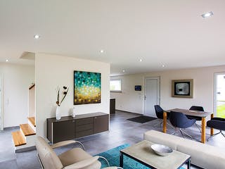Massivhaus ICON 3 mit Satteldach von Dennert Massivhaus Ausbauhaus ab 226600€, Satteldach-Klassiker Innenansicht 3