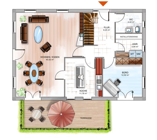 Dennert ICON 4 mit Quergiebel Floorplan 1