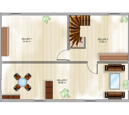 Dennert ICON 4 mit Quergiebel Floorplan 3
