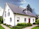 Massivhaus ICON 4 mit Satteldach von Dennert Massivhaus Ausbauhaus ab 244700€, Satteldach-Klassiker Außenansicht 1