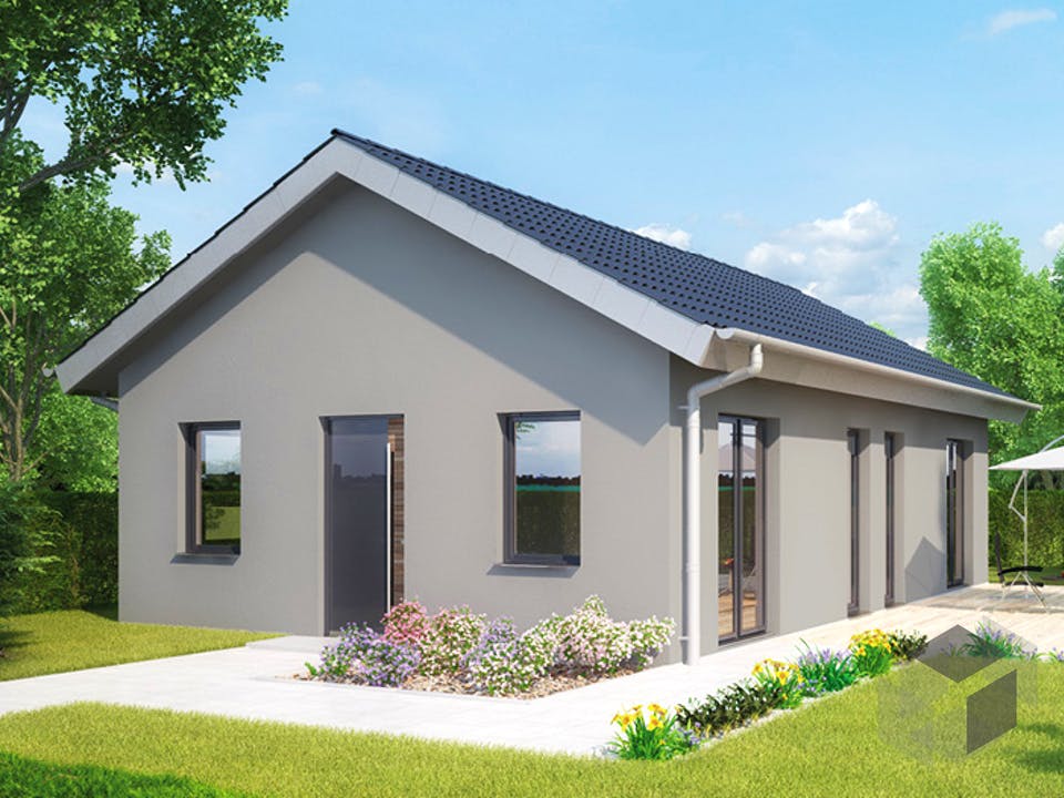 ICON Bungalow von Dennert Massivhaus Außenansicht