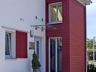 Blockhaus Design 132 von Frammelsberger R. Ingenieur-Holzbau, Pultdachhaus Außenansicht 4