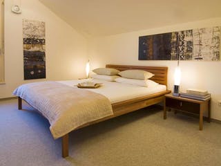 Blockhaus D168 MH Bad Vilbel von Frammelsberger R. Ingenieur-Holzbau, Satteldach-Klassiker Innenansicht 5