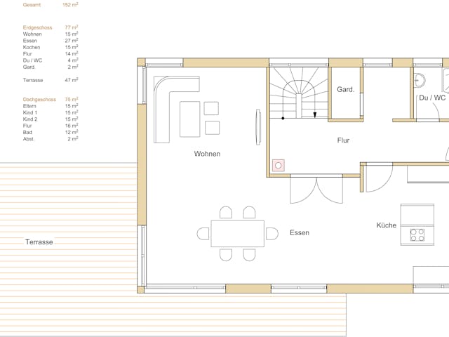 Blockhaus D152 Sum von Frammelsberger R. Ingenieur-Holzbau, Satteldach-Klassiker Grundriss 1 Blockhaus D152 Sum von Frammelsberger R. Ingenieur-Holzbau, Satteldach-Klassiker Grundriss 1