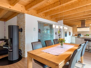 Blockhaus D152 Sum von Frammelsberger R. Ingenieur-Holzbau, Satteldach-Klassiker Innenansicht 1