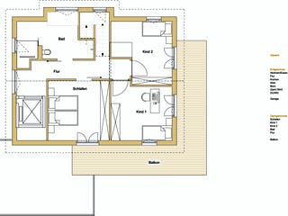 Blockhaus D146 Köstler von Frammelsberger R. Ingenieur-Holzbau, Satteldach-Klassiker Grundriss 2