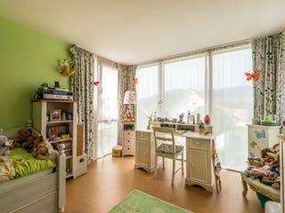 Blockhaus D176 Becker von Frammelsberger R. Ingenieur-Holzbau, Satteldach-Klassiker Innenansicht 4