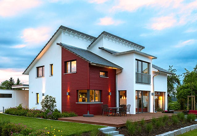 Haus mit unterbrochenem Pultdach
