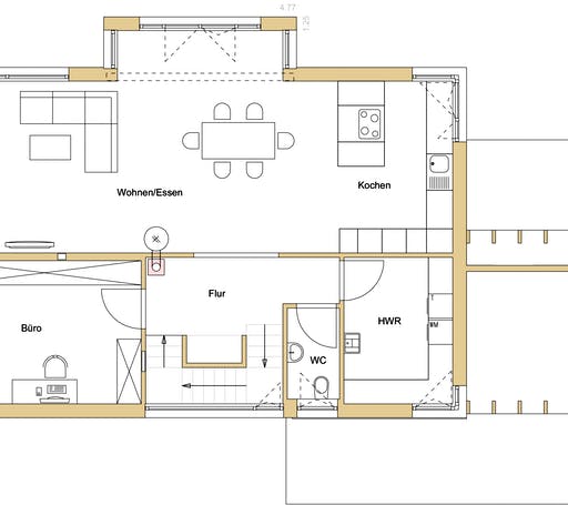Blockhaus D193-Überlingen von Frammelsberger Holzhaus, Satteldach-Klassiker Grundriss 1