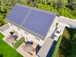 Massivhaus Entwurf FI 110 von FAVORIT Massivhaus, Satteldach-Klassiker Außenansicht 5