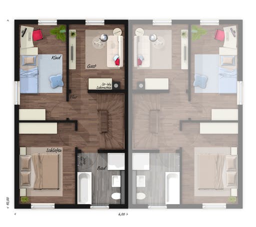 Mainz 128 Doppelhaus Elegance Floorplan 2