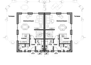 Doppelhaus V4 Grundriss