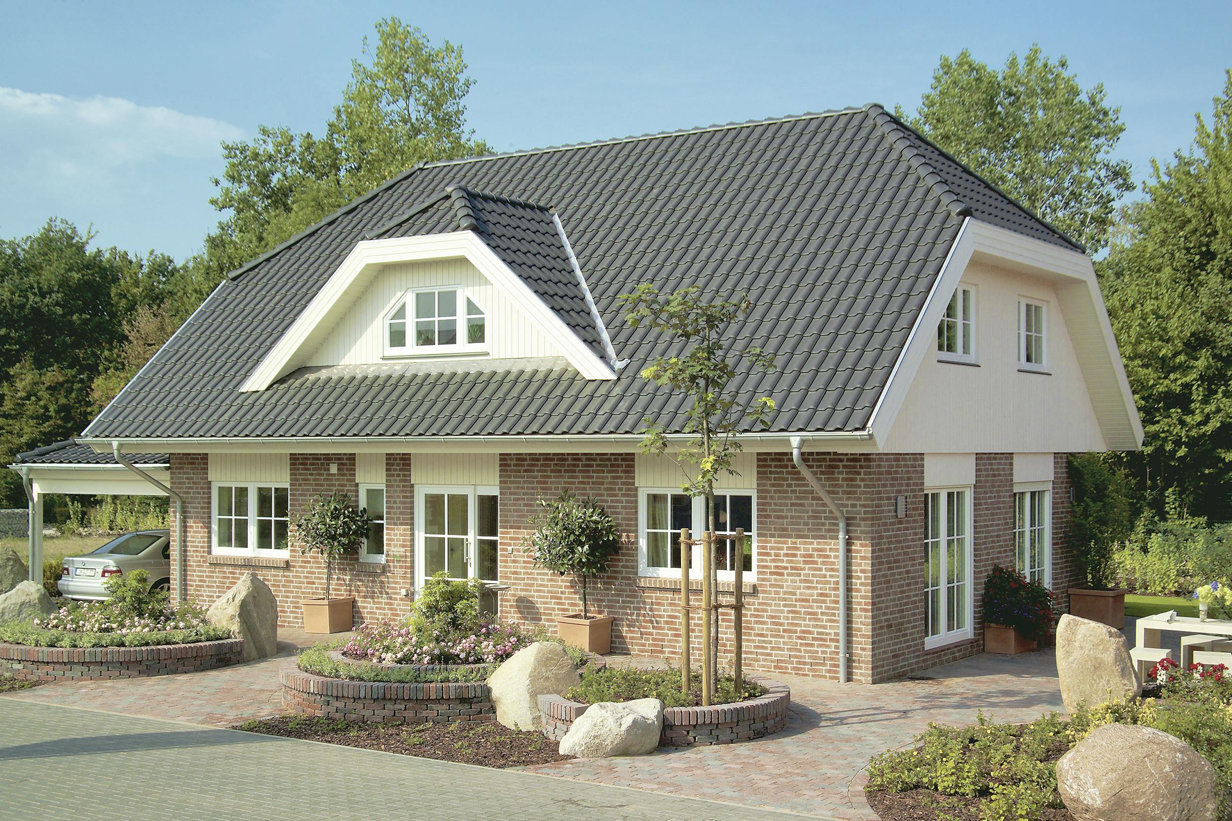 Fertighaus Glücksburg von Danhaus Deutschland Schlüsselfertig ab 359825€, Satteldach-Klassiker Außenansicht 1