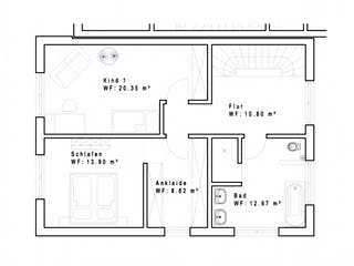 Fertighaus DHH 134 PD von Sachsenheimer Fertighaus Schlüsselfertig ab 207340€, Satteldach-Klassiker Grundriss 1