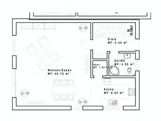 Fertighaus DHH 134 PD von Sachsenheimer Fertighaus Schlüsselfertig ab 207340€, Satteldach-Klassiker Grundriss 2
