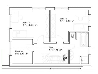 Fertighaus DHH 154 PD von Sachsenheimer Fertighaus Schlüsselfertig ab 255350€, Satteldach-Klassiker Grundriss 1