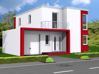 Fertighaus Dina 125 von Klaus Kowalski Immobilien, Cubushaus Außenansicht 3
