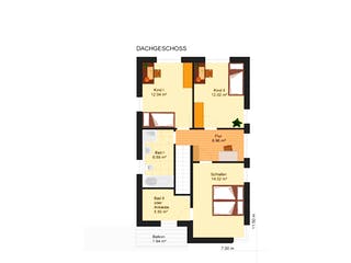 Fertighaus Dina 125 von Klaus Kowalski Immobilien, Cubushaus Grundriss 1