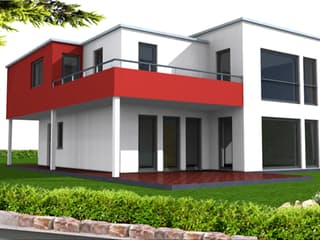 Fertighaus Domenika 220 von Klaus Kowalski Immobilien Schlüsselfertig ab 260733€, Cubushaus Außenansicht 1