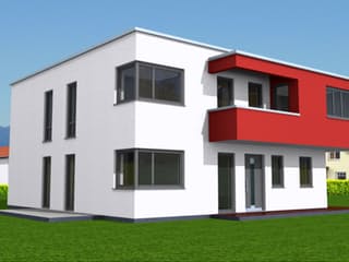 Fertighaus Domenika 220 von Klaus Kowalski Immobilien Schlüsselfertig ab 260733€, Cubushaus Außenansicht 3