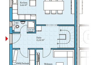 Doppelhaus 45-123 Grundriss