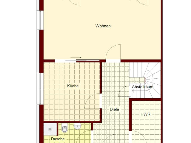 Massivhaus Doppelhaus Mainz von NEWE-Massivhaus Schlüsselfertig ab 155610€, Satteldach-Klassiker Grundriss 1