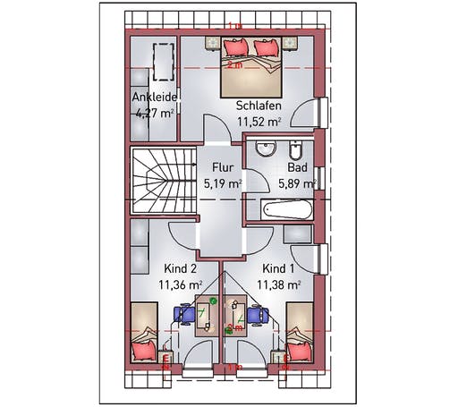Doppelhaus 100 Floorplan 2