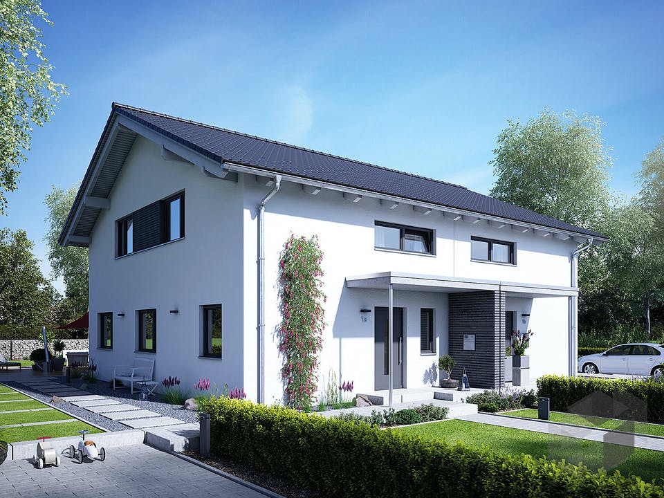 Doppelhaus 25-125 von Hanse Haus Außenansicht