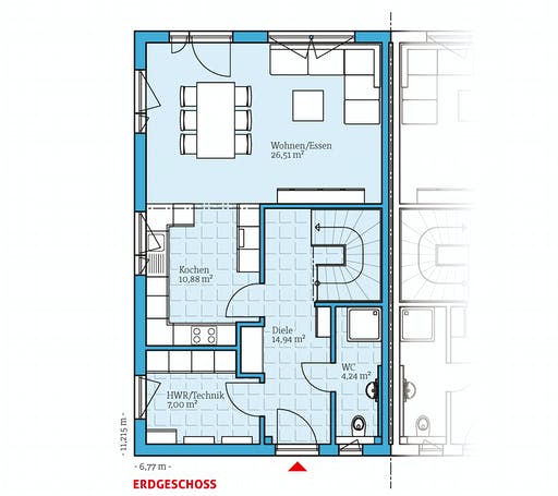 Hanse - Doppelhaus 25-125 Floorplan 1