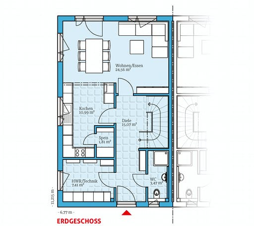 Hanse - Doppelhaus 35-124 Floorplan 1