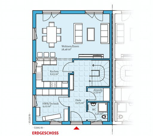 Hanse - Doppelhaus 35-130 Floorplan 1