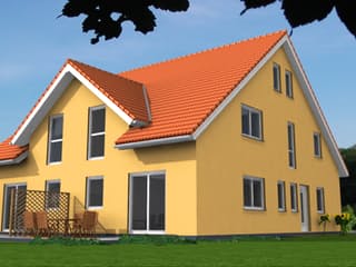 Fertighaus Dora-Thea 148 von Klaus Kowalski Immobilien Schlüsselfertig ab 180500€, Satteldach-Klassiker Außenansicht 3