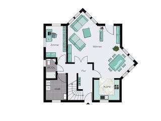 Fertighaus Dresden von STREIF Haus, Satteldach-Klassiker Grundriss 1