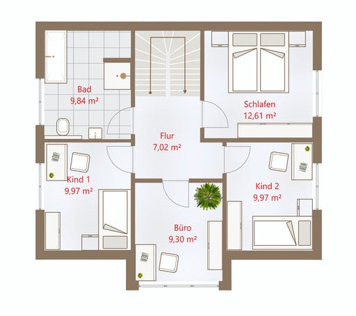 Drevo - Hausidee 122 SD Floorplan 2