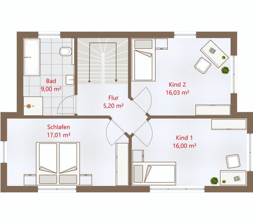Fertighaus Hausidee 130 PD von DREVO HAUS Schlüsselfertig ab 267900€, Pultdachhaus Grundriss 2