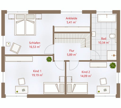 Drevo - Hausidee 147 SD Floorplan 2