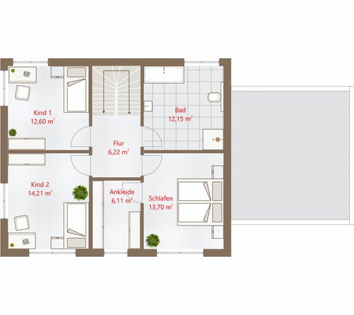 Drevo - Hausidee 159 WD Floorplan 2