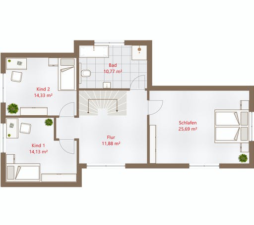 Fertighaus Hausidee 160 FD von DREVO HAUS Schlüsselfertig ab 330800€, Cubushaus Grundriss 2