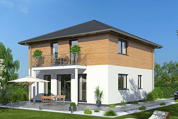 Stadtvilla mit Zeltdach von DREVO HAUS