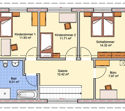 Fertighaus Dublin von Fingerhut Haus Schlüsselfertig ab 372929€, Satteldach-Klassiker Grundriss 2
